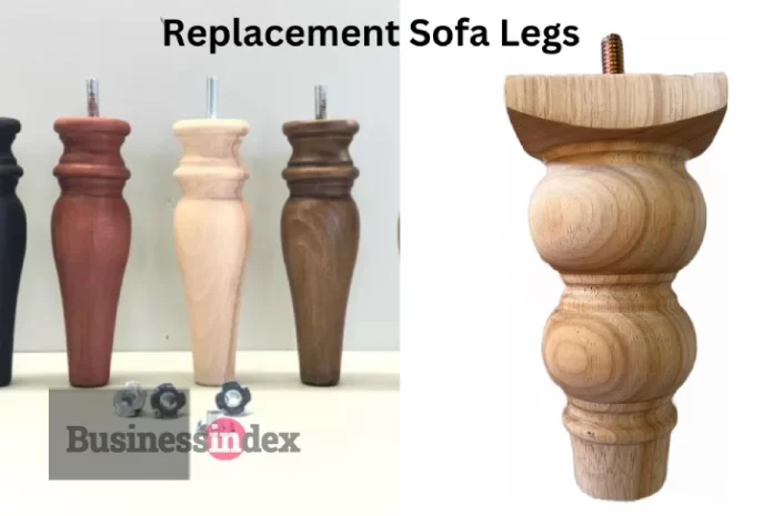 Various replacement sofa legs showcasing different styles and materials for updating furniture.